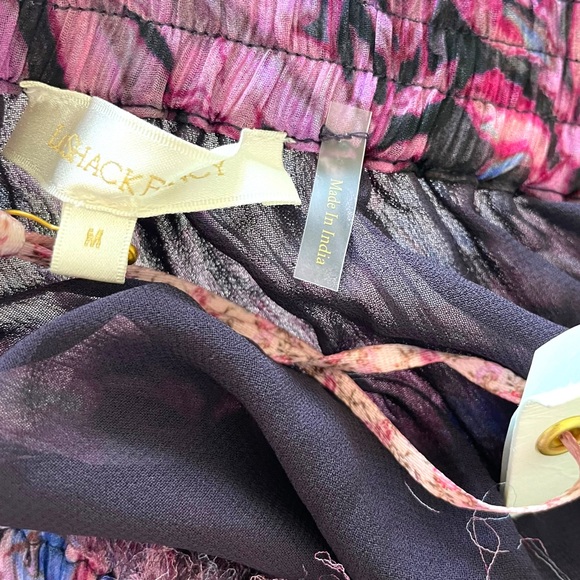 LoveShackFancy Benicia Skirt Midnight Light Tiered Ruffle Floral - Picture 5 of 12